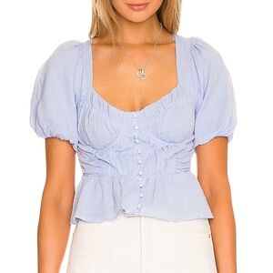 NWOT ASTR The Label Clairemont Top in Periwinkle Size XS